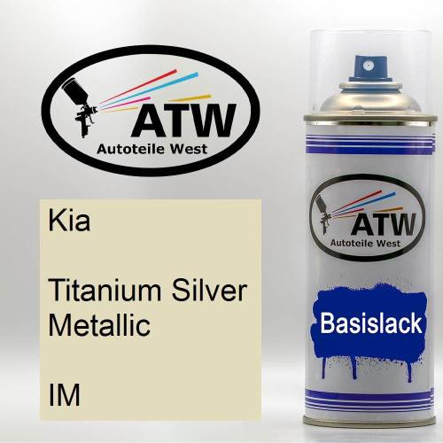 Kia, Titanium Silver Metallic, IM: 400ml Sprühdose, von ATW Autoteile West.